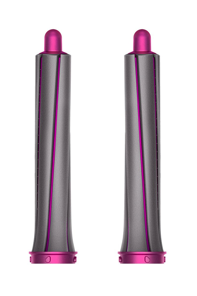 Dyson Airwrap long barrels 30 mm, fuchsia, set van twee krulopzetstukken naast elkaar, tweedehands