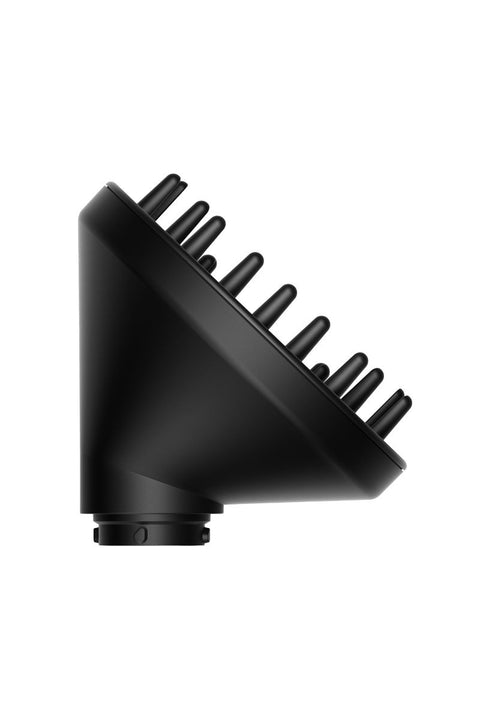 Dyson Airwrap multi-styler diffuser opzetstuk, zwart, schuin van opzij met lange pennen, tweedehands