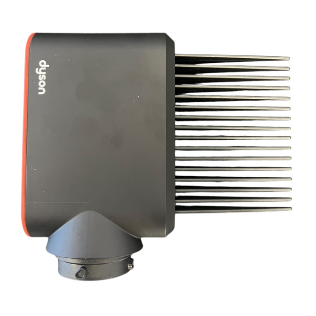 Dyson Airwrap wide-tooth comb, zwart-topaz, opzetstuk met brede tanden schuin van voren, tweedehands