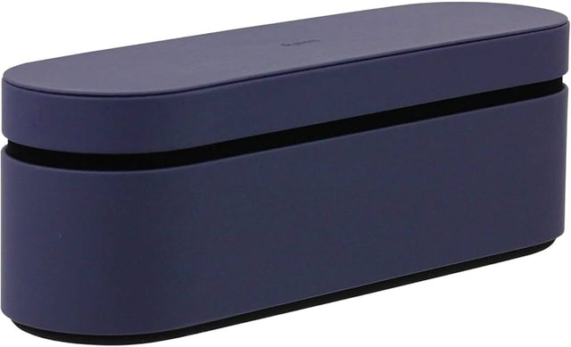 Dyson Corrale opbergcase blauw, gesloten donkerblauw etui, zijkant, tweedehands