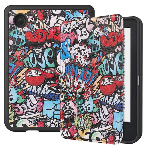 Algemeen-Sleepcover voor Kobo Clara 2E E-reader - Graffiti (Nieuw)