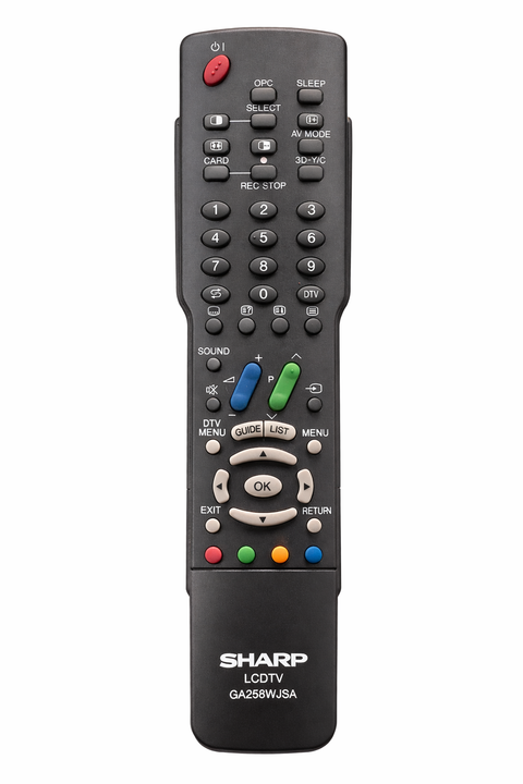 Sharp-Afstandsbediening / Remote GA258WJSA / RRMCGA258WJSA voor Sharp Aquos (LC-32GD1E, LC-37GD1E, LC-37GD9EE, LC-45GD1E, LC-65GD1E, TU-65GD1E)-tweedehands