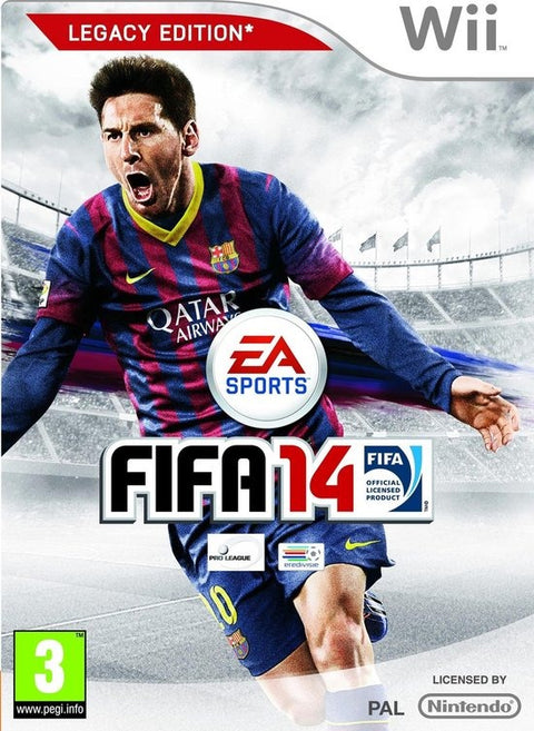 Nintendo Wii FIFA 14 Legacy Edition, doos voorkant, tweedehands