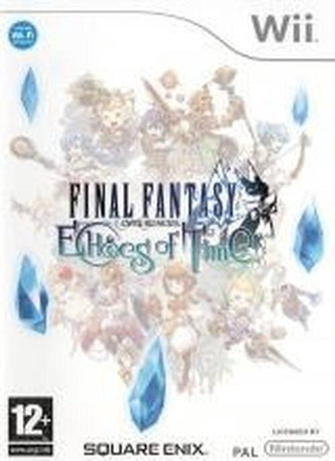 Nintendo Wii Final Fantasy Crystal Chronicles Echoes of Time, witte doos voorkant met blauwe kristallen, tweedehands