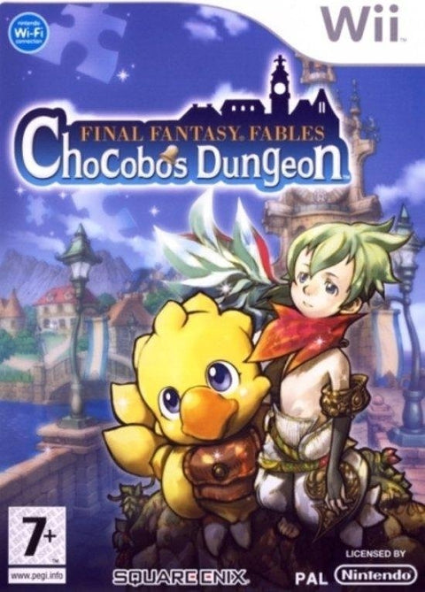 Nintendo Wii Final Fantasy Fables Chocobo's Dungeon van Square Enix, doos voorkant met Chocobo, tweedehands