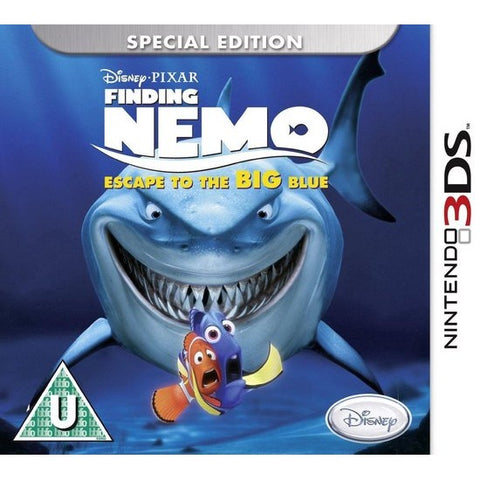 Nintendo 3DS Disney Pixar Finding Nemo Escape to the Big Blue, Special Edition doos voorkant, Britse uitgave