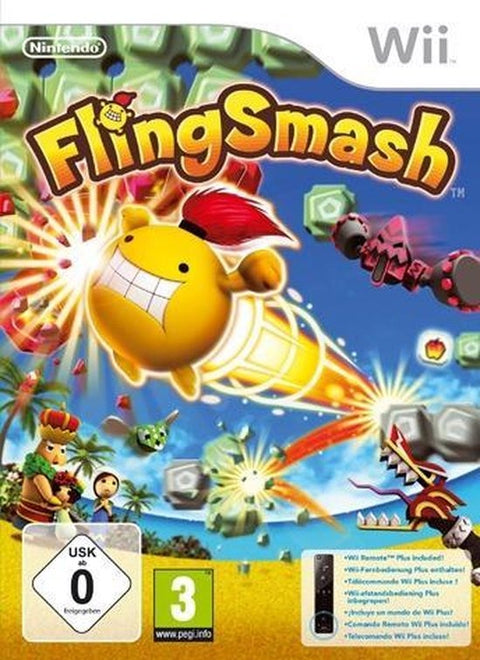 Nintendo Wii FlingSmash, bundelhoes, niet voor losse verkoop, voorkant met Zip en USK-label, tweedehands