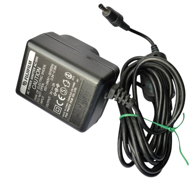 Fujifilm AC-5VH netadapter voor FinePix, zwart, adapterblok met opgerolde kabel en ronde plug