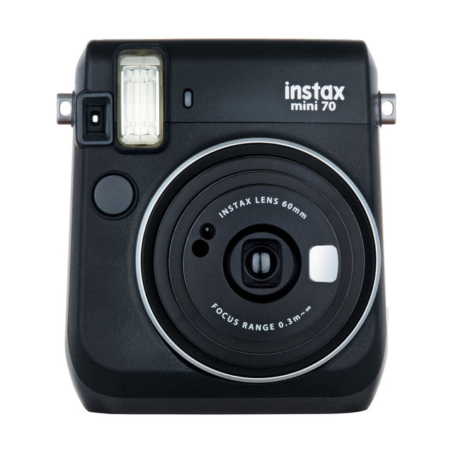 Fujifilm Instax Mini 70 instant camera, zwart, voorkant