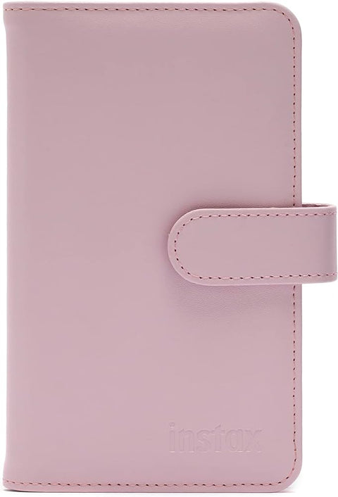 Fujifilm Instax Mini fotoalbum, roze, voorkant met instax-logo