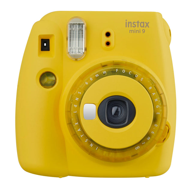Fujifilm Instax Mini 9 instant camera, geel Clear Yellow, voorkant, tweedehands
