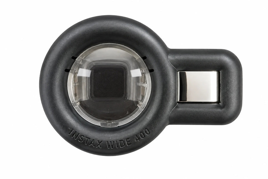 Fujifilm Instax Wide 400 close-up lens, zwart, opzetlens met zelfportretspiegel, tweedehands