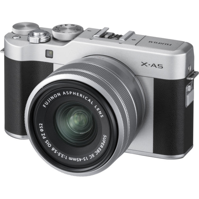 Fujifilm-X-A5 Systeemcamera + 15-45mm Lens - Zilver (In doos) Tweedehands