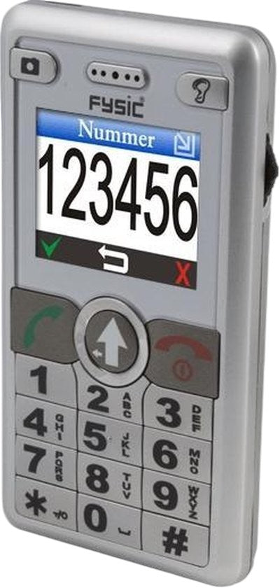 Fysic-FM-8800+ Senioren GSM Telefoon met Oplaadstation – Zilver (Nieuw)