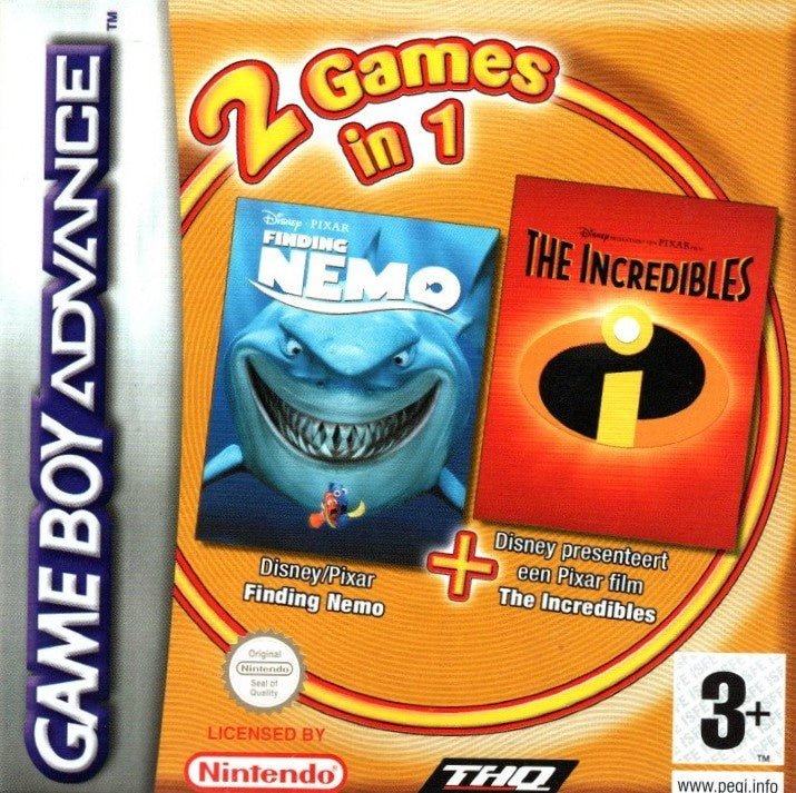 Game Boy-2 Games In 1: Finding Nemo & The Incredibles (In doos) Tweedehands