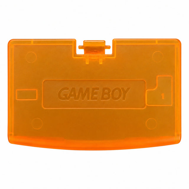 Nintendo Game Boy Advance batterijklepje, transparant oranje, origineel, buitenkant met Game Boy-logo, nieuw