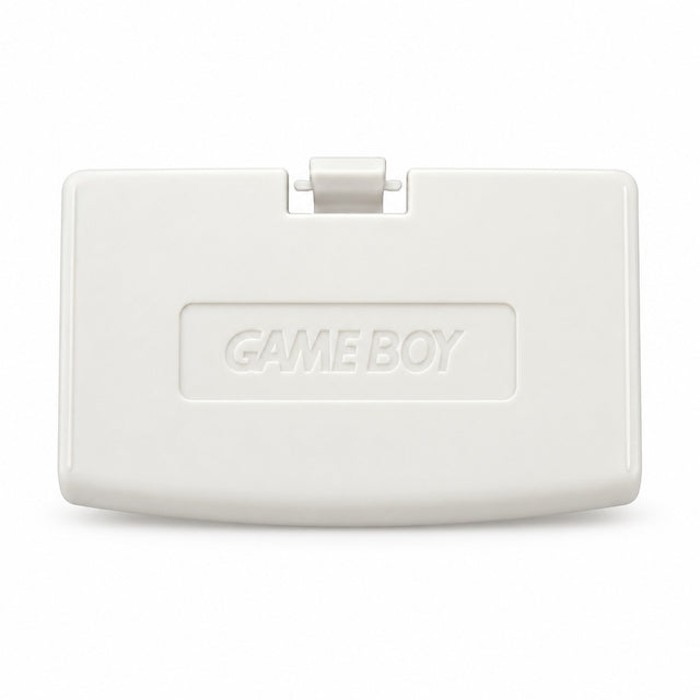 Nintendo Game Boy Advance batterijklepje, wit, origineel, buitenkant met Game Boy-logo, nieuw