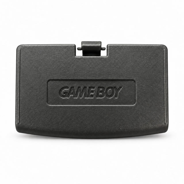 Nintendo Game Boy Advance batterijklepje, zwart, origineel, buitenkant met Game Boy-logo, nieuw