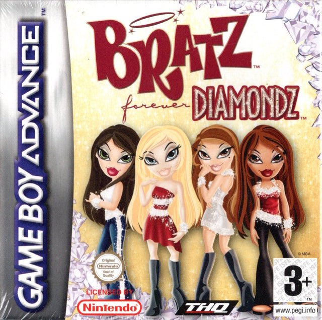 Nintendo Game Boy Advance Bratz Forever Diamondz, doos voorkant in seal