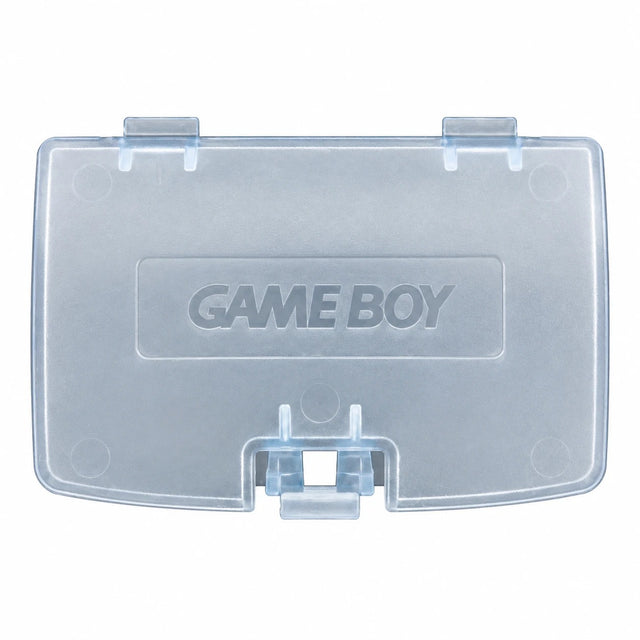 Nintendo Game Boy Color batterijklepje, transparant lichtblauw, origineel, buitenkant met Game Boy-logo, nieuw