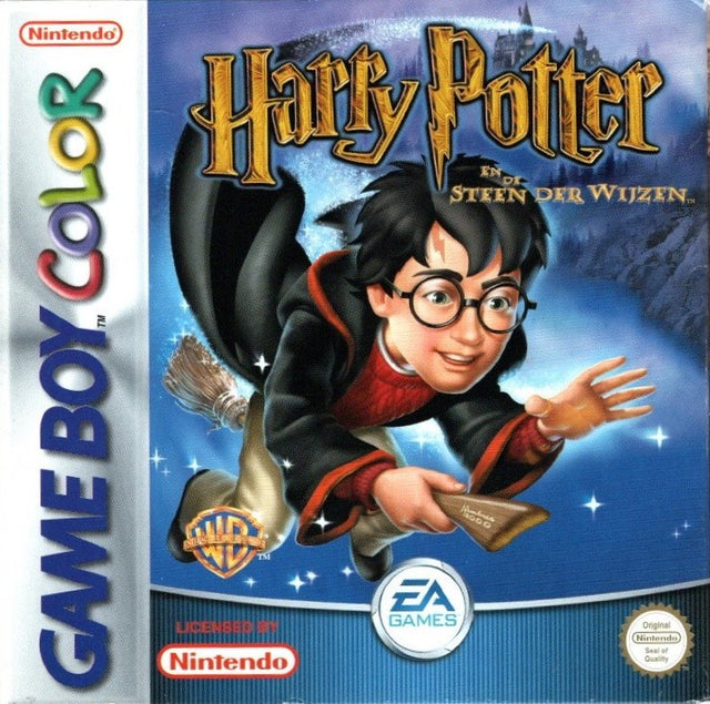 Nintendo Game Boy Color Harry Potter en de Steen der Wijzen in doos, doos voorkant, tweedehands