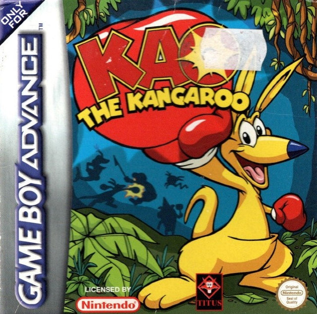 Nintendo Game Boy Advance Kao the Kangaroo, doos voorkant, tweedehands