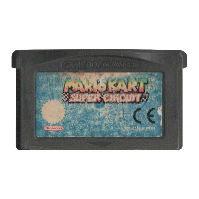 Game Boy Advance Mario Kart Super Circuit, losse cassette met versleten etiket, tweedehands