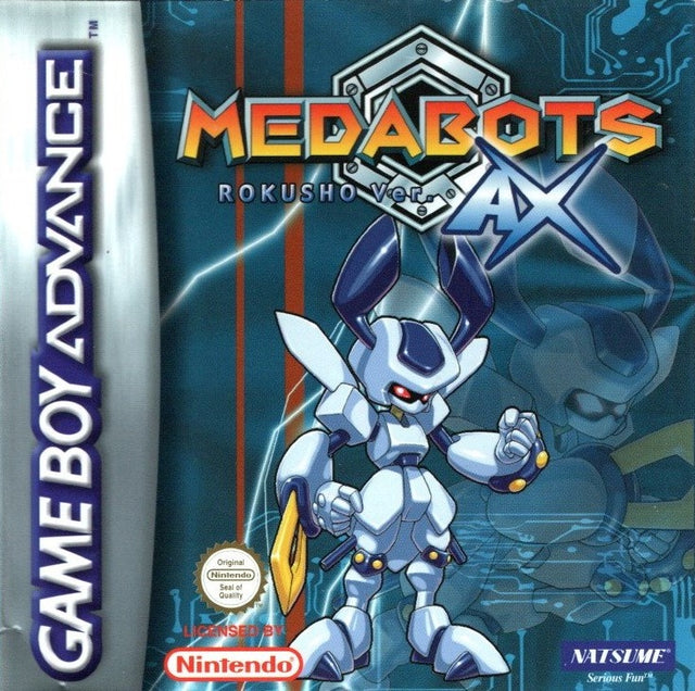 Nintendo Game Boy Advance Medabots Rokusho Ver. AX in doos, doos voorkant, tweedehands