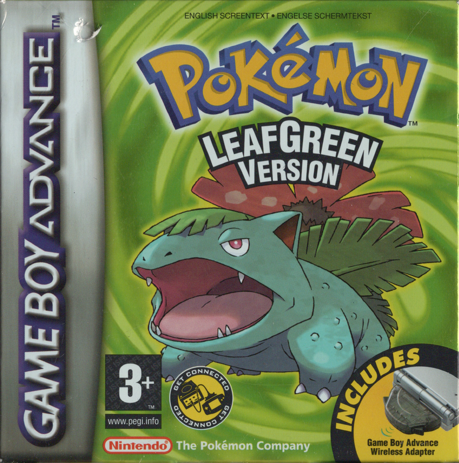 Game Boy-Pokemon LeafGreen Version Incl. Advance Wireless Adapter (In doos) Tweedehands