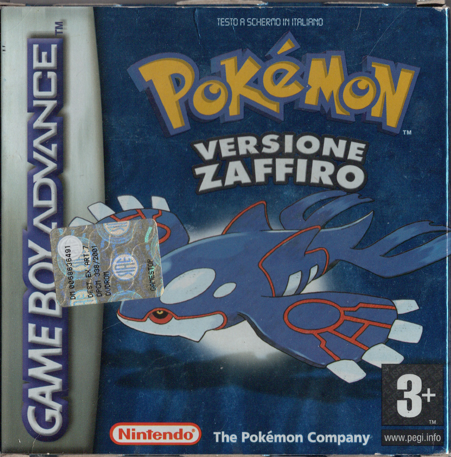 Game Boy-Pokemon Sapphire Version - Italiaans (In doos) Tweedehands