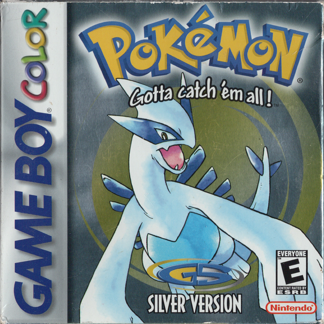 Nintendo Game Boy Color Pokémon Silver Version, doos voorkant, Amerikaanse ESRB-uitgave, tweedehands