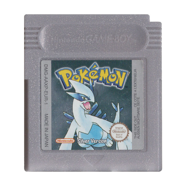 Nintendo Game Boy Pokémon Silver Version, losse zilverkleurige cassette, tweedehands
