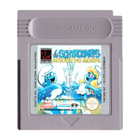 Game Boy-The Smurfs Travel the World (Losse cassette)-tweedehands