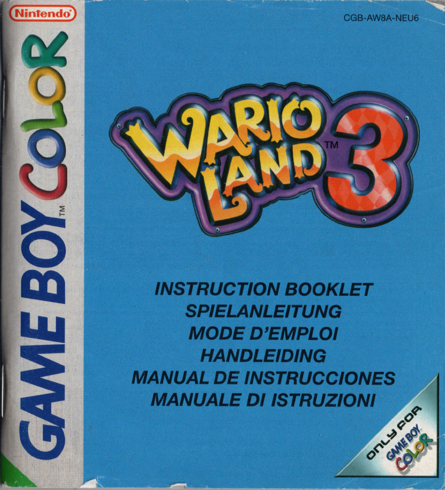Game Boy-Wario Land 3 - Manual/Handleiding Tweedehands