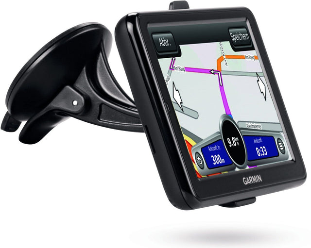 Garmin Nuvi 2595LM navigatie met zuignaphouder, kaartweergave op het scherm