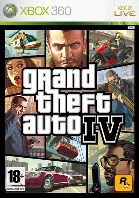 Xbox 360 Grand Theft Auto IV, doos voorkant, tweedehands