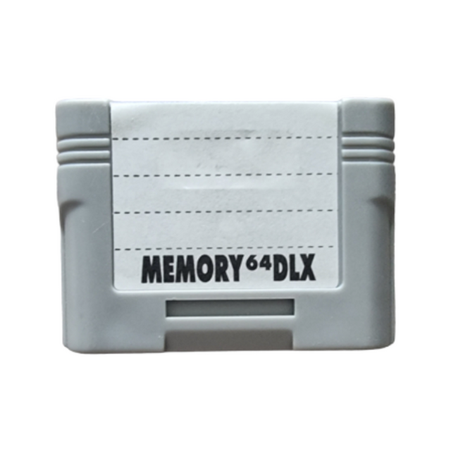 Guillemot Memory 64 DLX memory card voor Nintendo 64, grijs, voorkant, tweedehands