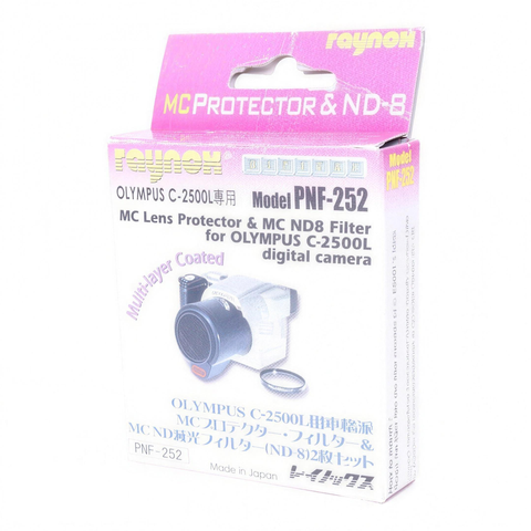 Raynox PNF-252 filterset 43mm ND8 en MC Protector voor Olympus C-2500L, doos voorkant schuin