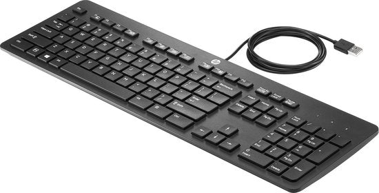 HP bedraad toetsenbord 803181-L31, zwart, QWERTY met kabel