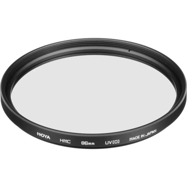 Hoya HMC UV filter 86 mm, zwart, filter van voren met opschrift Hoya HMC 86mm UV Made in Japan, tweedehands