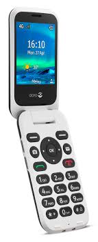 Doro-Doro 6820 4G Klaptelefoon met Groot Toetsenbord - Wit-tweedehands