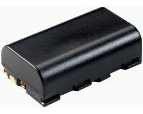 Accu voor Sony NP-FS10 en NP-FS11, Cyber-shot en Handycam, zwarte accu zonder opdruk, schuin met contacten
