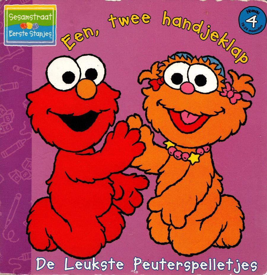 Boek-Sesamstraat Eerste Stapjes: Een, twee handjeklap (De leukste peuterspelletjes)-tweedehands