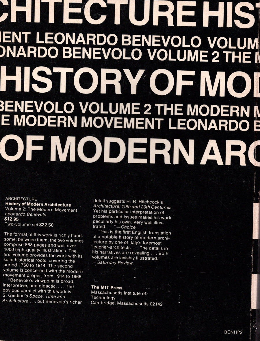 History of Modern Architecture Volume 2 - Leonardo Benevolo (MIT Press)