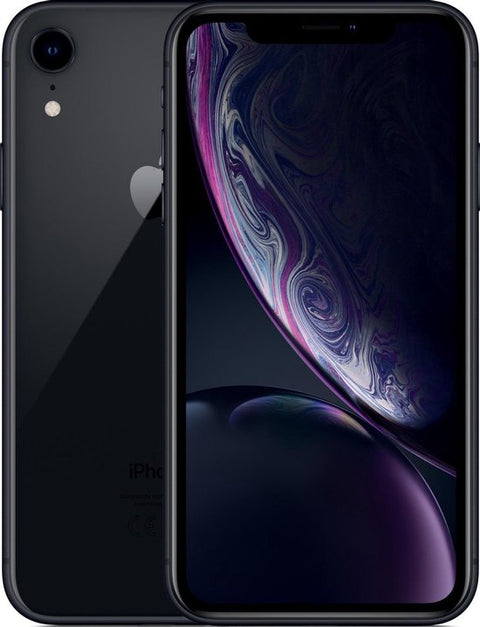 Apple iPhone XR 64GB, zwart, voor- en achterkant