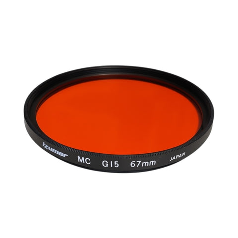 Izumar-67 mm G15 Oranje Coated Filter – Contrastversterking voor Zwart‑wit (Nieuw)