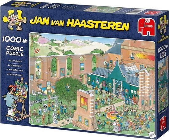 Jan van Haasteren-De Kunstmarkt - 1000 Stukjes - Puzzel (Compleet) Tweedehands