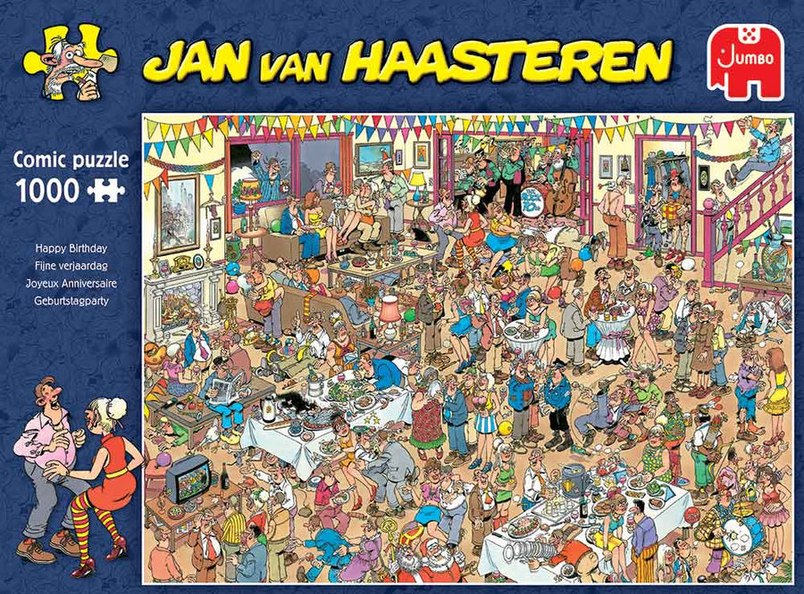 Jan van Haasteren-Fijne Verjaardag - 1000 Stukjes - Puzzel (Compleet) Tweedehands