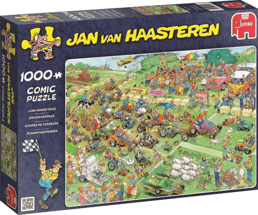 Jan van Haasteren-Grasmaaierrace - 1000 Stukjes - Puzzel (Compleet) Tweedehands