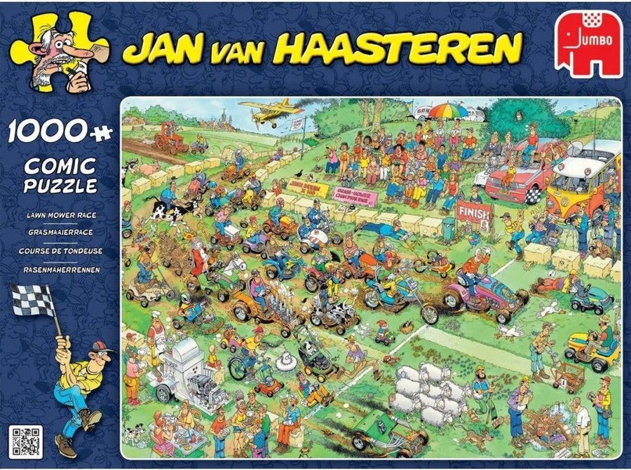 Jan van Haasteren-Grasmaaierrace - 1000 Stukjes - Puzzel (Compleet) Tweedehands